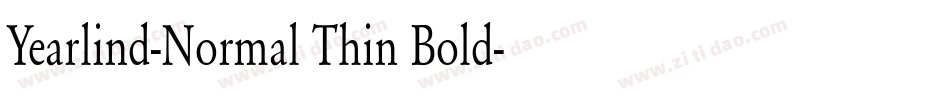 Yearlind-Normal Thin Bold字体转换